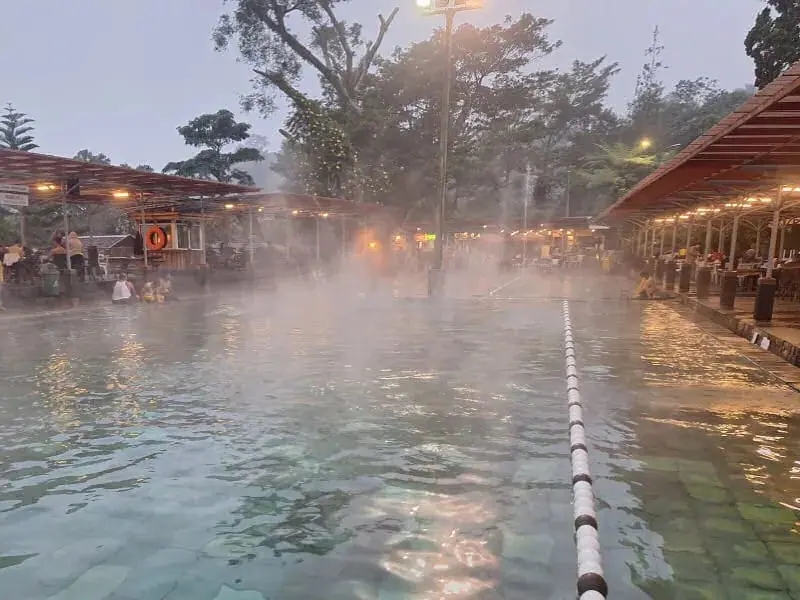 Ciater hot spring pools in West Java