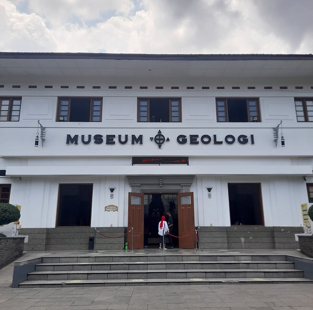 Entrance steps and grand facade of Geological Museum Bandung