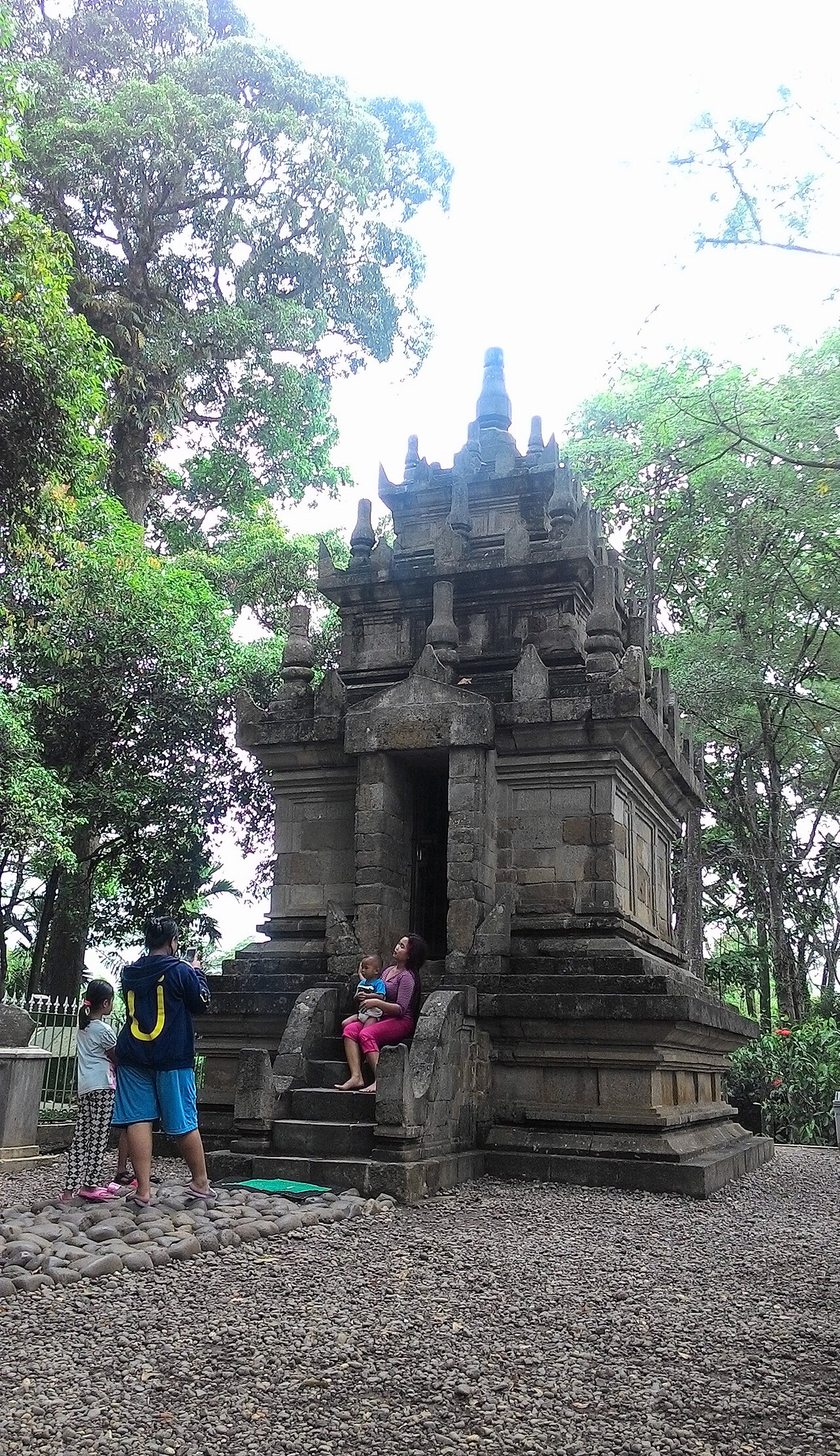 Carved andesite steps and portal of Cangkuang Temple